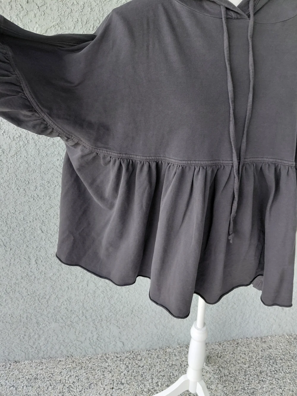 NWT Aerie Lounge Hoodie Peplum Hem Oversized Cozy Sweatshirt M - Picture 5 of 11